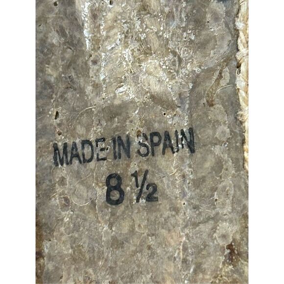 ANDRE ASSOUS Multicolored Canvas Designer Espadrille Close Toe Wedges Size 8.5 - Picture 8 of 8